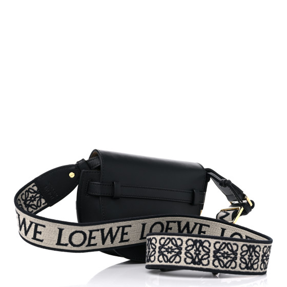 LOEWE Calfskin Jacquard Mini Gate Dual Bag Black 1351934