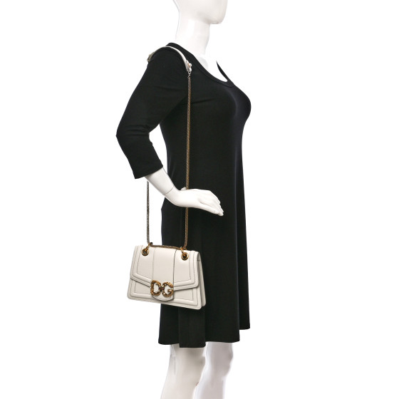 希少 DOLCE&GABBANA ドルガバ SMALL DG AMORE BAG IN CALFSKIN DG Amore bag in calfskin