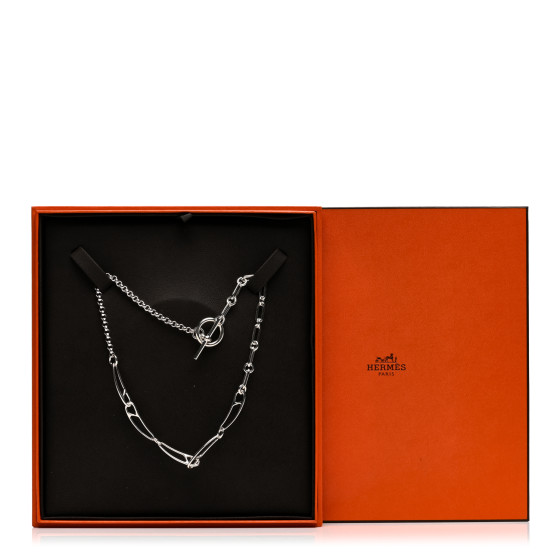HERMES Sterling Silver Chaine d'Ancre Punk Necklace ST