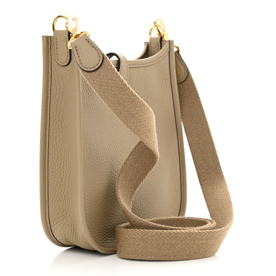 希少品♪【HERMES】Evelyne 16 Amazone Bag Gold Beige Marfa Hermès Beige Marfa Clemence Mini Evelyne II TPM 16 Gold