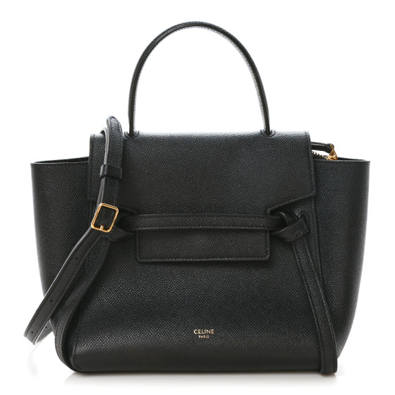 CELINE Grained Calfskin Nano Belt Bag Black