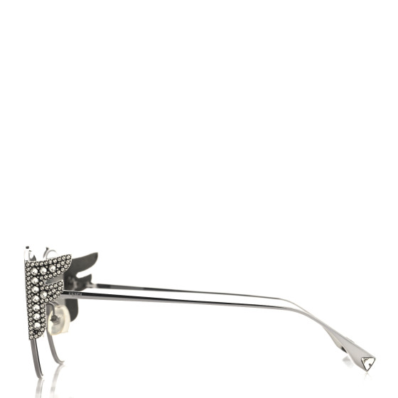 FENDI Metal Crystal Freedom Sunglasses FF 0380/G/S Silver