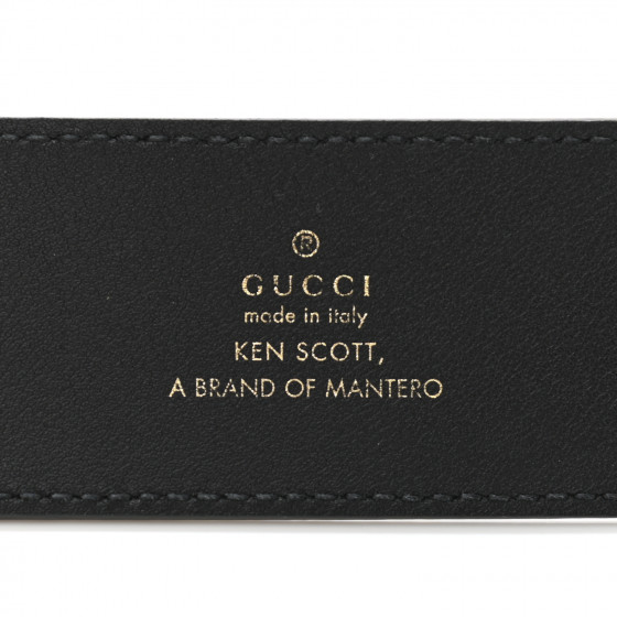 GUCCI X KEN SCOTT Calfskin Double G 40mm Belt 90 36 Black