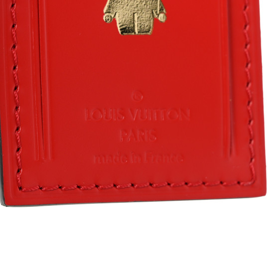 Louis Vuitton レザー タグ 赤 LOUIS VUITTON Calfskin Luggage Tag Red 1442023 | FASHIONPHILE