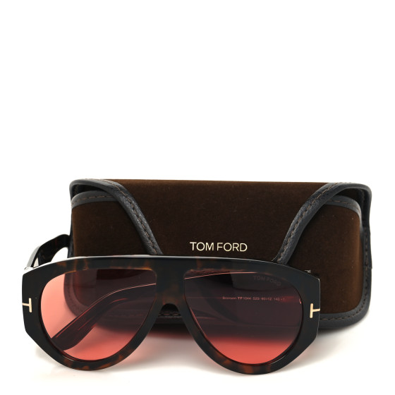 サングラス [TOMFORD]Eyewear Havana Bordeaux Pilot TOM FORD Sunglasses FT1044 Bronson 52S Havana bordeaux Man