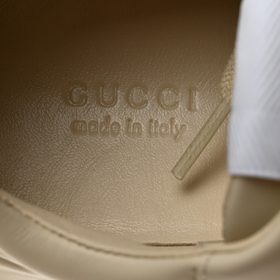 GUCCI Apollo Calfskin Strawberry Womens Rhyton Sneakers 38