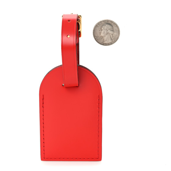 Louis Vuitton レザー タグ 赤 LOUIS VUITTON Calfskin Luggage Tag Red 1442023 | FASHIONPHILE