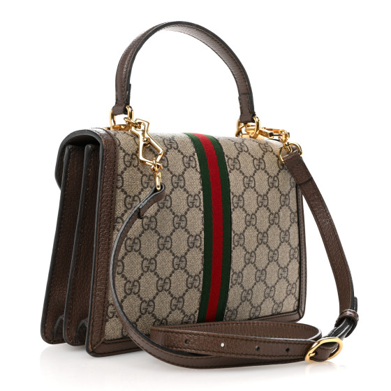 GUCCI GG Supreme Monogram Textured Dollar Calfskin Web Small