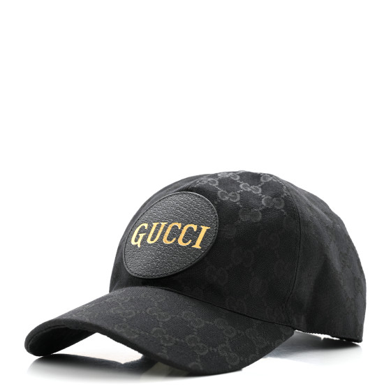 GUCCI Monogram Textured Dollar Calfskin Zeno Baseball Hat M