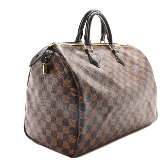【希少】 LOUIS VUITTON Damier Ebene Speedy 35 ハンドバッグ LOUIS VUITTON Speedy 30 Damier Ebene Brown Satchel Bag