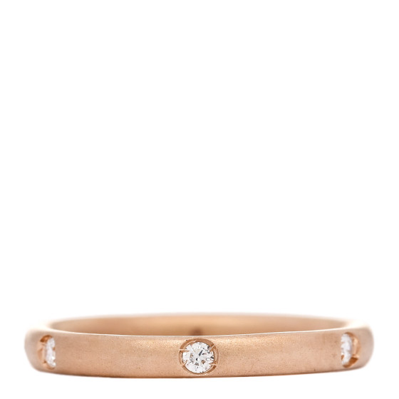 POMELLATO 18K Rose Gold Diamond Lucciole Band Ring 53 6.25