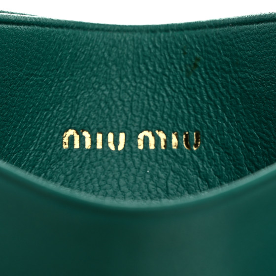 MIU MIU Nappa Matelasse Card Holder Assenzio 1672106