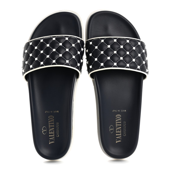 【VALENTINO GARAVANI】Escape60 ツイル ポルカドット柄ミュール VALENTINO GARAVANI Escape 60 embellished leather-trimmed
