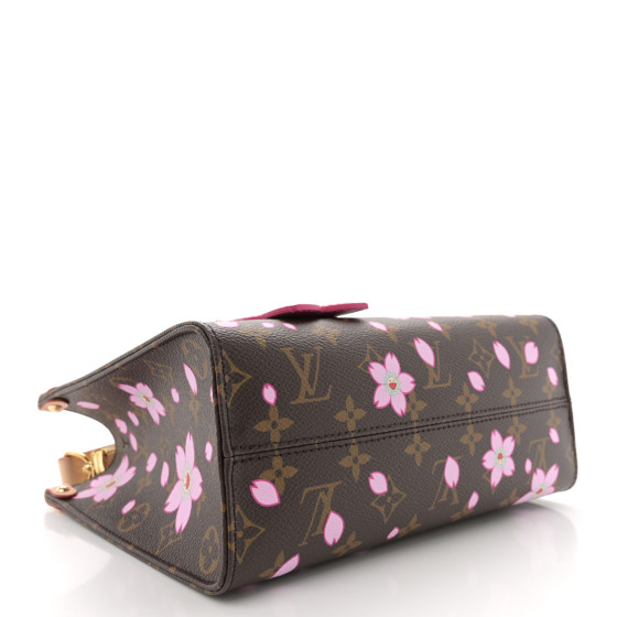 注目コラボ チェリー柄の ◆ Louis Vuitton × TM オンザゴー GM LOUIS VUITTON LV X TM Monogram Cherry Blossom Onthego PM