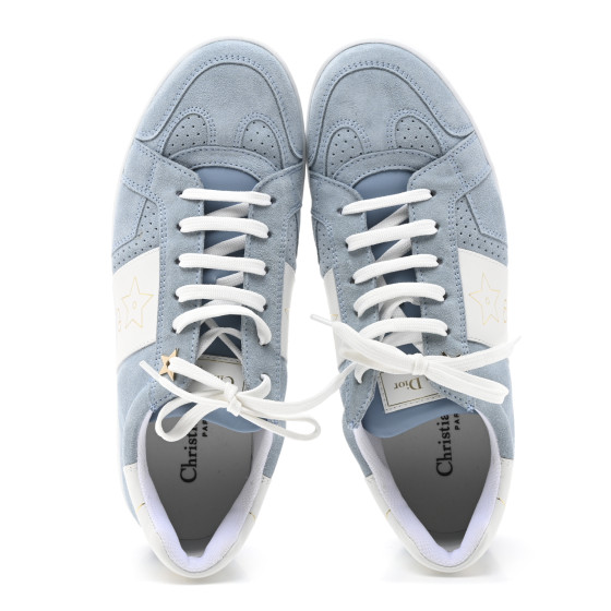 CHRISTIAN DIOR Calfskin Suede Dior Star Low Top Sneakers 38