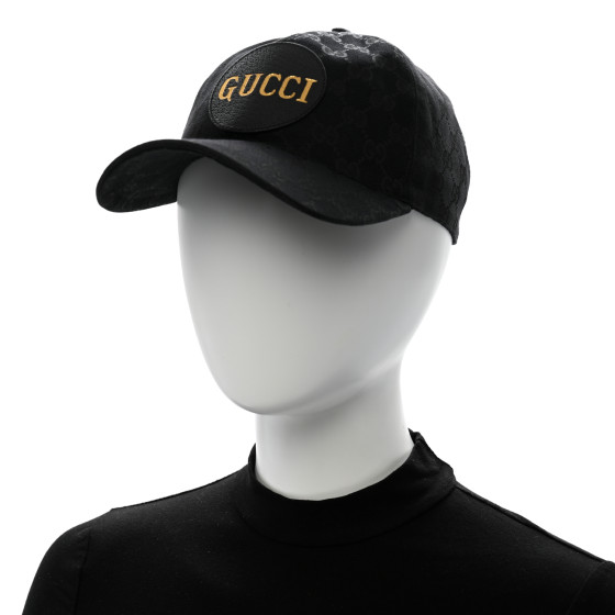 GUCCI Monogram Textured Dollar Calfskin Zeno Baseball Hat M