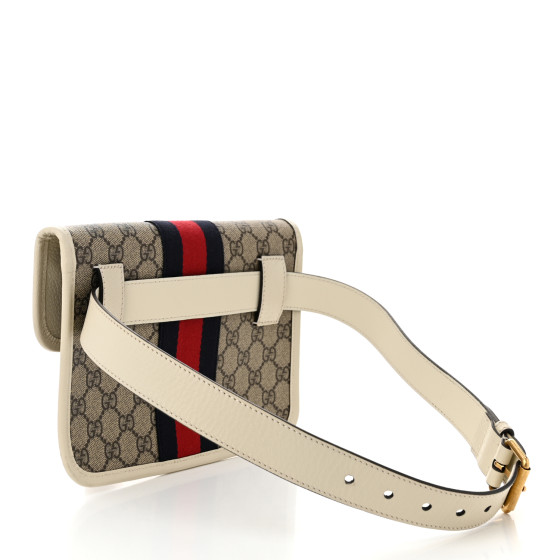 GUCCI GG Supreme Monogram Web Small Ophidia Belt Bag 80 32