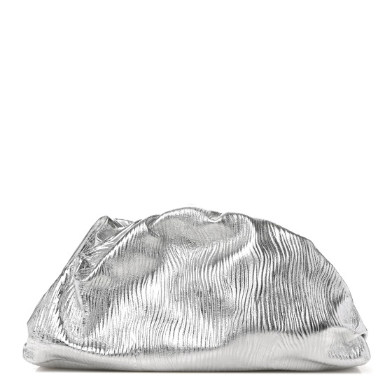 BOTTEGA VENETA Metallic Bark Calfskin Embossed The Pouch
