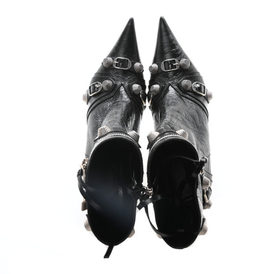 国内発送 Cagole M70 Ankle Boots レザー ラムスキン BALENCIAGA BALENCIAGA Agneau Arena Cagole 90mm Ankle Boots 39 Black