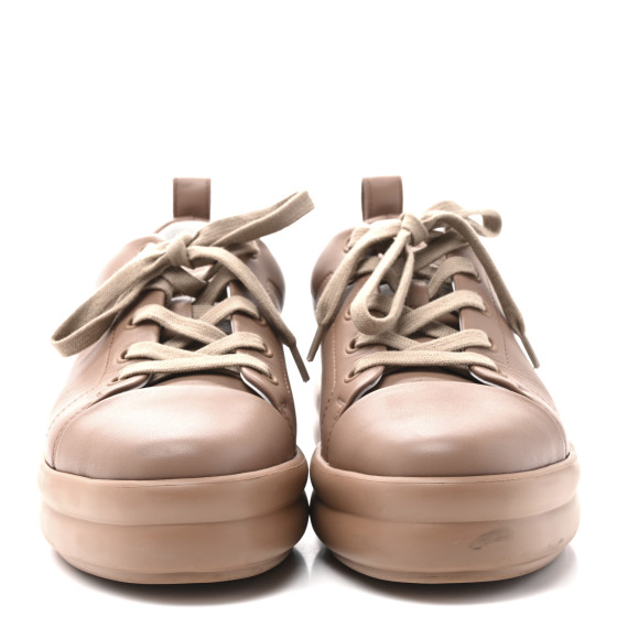 【HERMES】Happy sneaker スニーカー★カーフスキン HERMES Calfskin Womens Happy Sneakers 37.5 Rose Perle