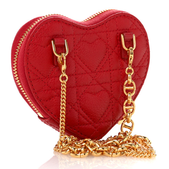魅力的な CHRISTIAN DIOR Pouch Heart Caro Dioramour Cannage Calfskin バッグ