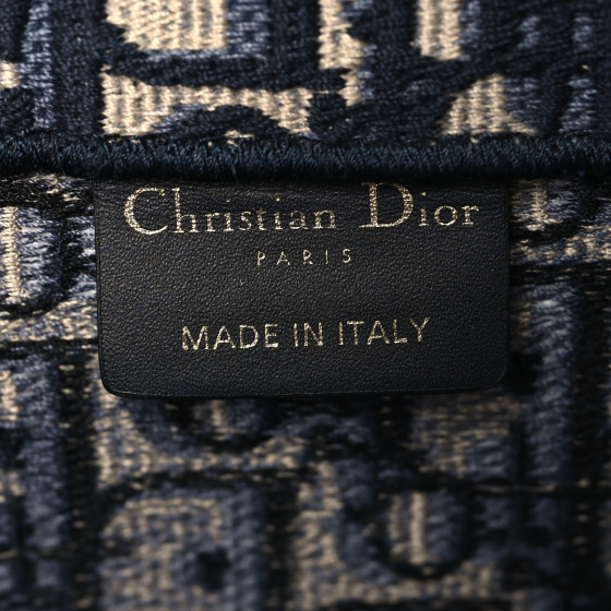 クリスチャンたディオール CHRISTIAN DIOR Canvas Embroidered Medium Flowers Book Tote
