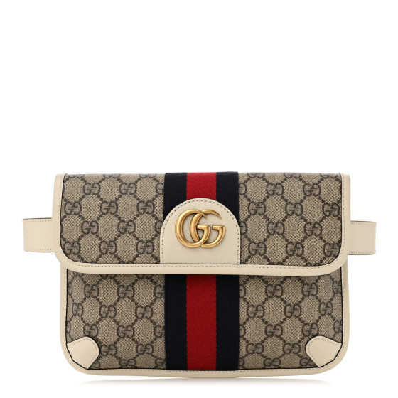 GUCCI GG Supreme Monogram Web Small Ophidia Belt Bag 80 32