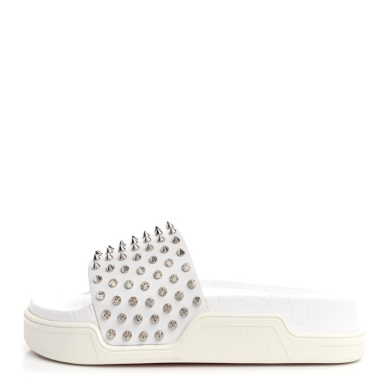 CHRISTIAN LOUBOUTIN Calfskin Donna Studded Pool Fun Platform