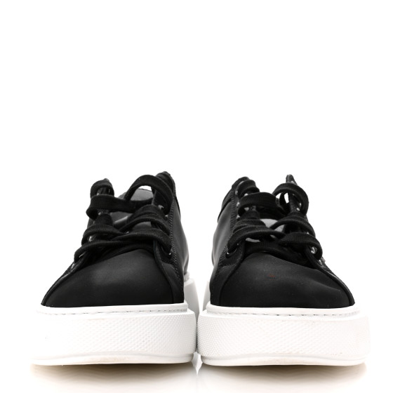 【PRADA】国内発送 厚底 スニーカー Nylon gabardine sneakers PRADA Nylon Gabardine Triangle Logo Platform Sneakers 39