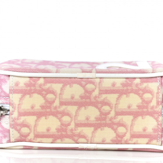 Christian Dior Trotter Pouch【1】Pink Christian Dior Authentic Trotter Saddle Hand Bag Pouch PVC