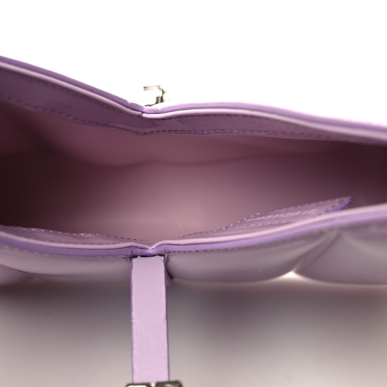 GIVENCHY Patent Padded Small Cut Out Shoulder Bag Lilac
