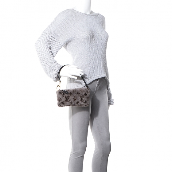 【希少】 LOUIS VUITTON LV Monogram Milla Vintage ミンク LOUIS VUITTON Monogram Mink Vison Milla MM Grey 82880