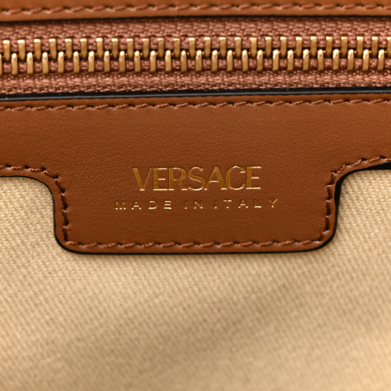 VERSACE Jacquard Canvas Large Allover Medusa Tote Beige