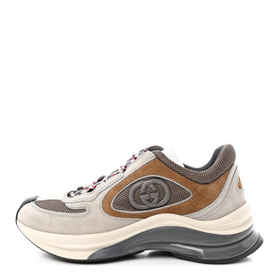 スニーカー Gucci Gg Fabric And Suede Sneakers GUCCI Leather-trimmed suede and mesh sneakers | NET-A-PORTER