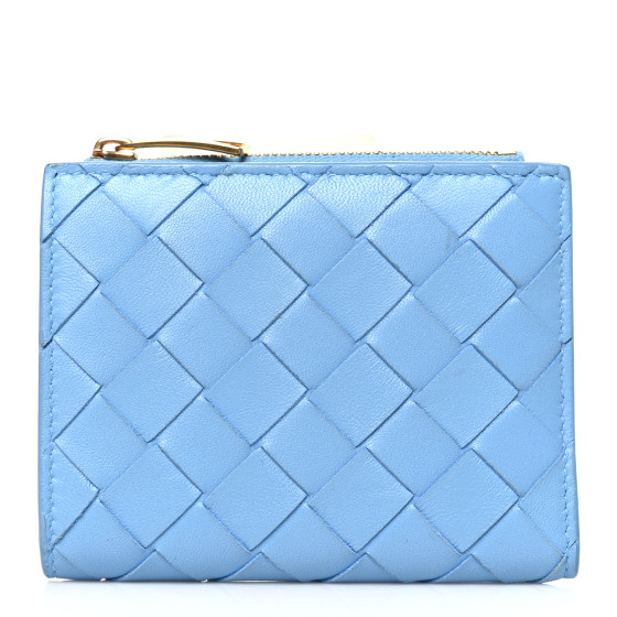 BOTTEGA VENETA Nappa Intrecciato Small Bi-Fold Zip Wallet