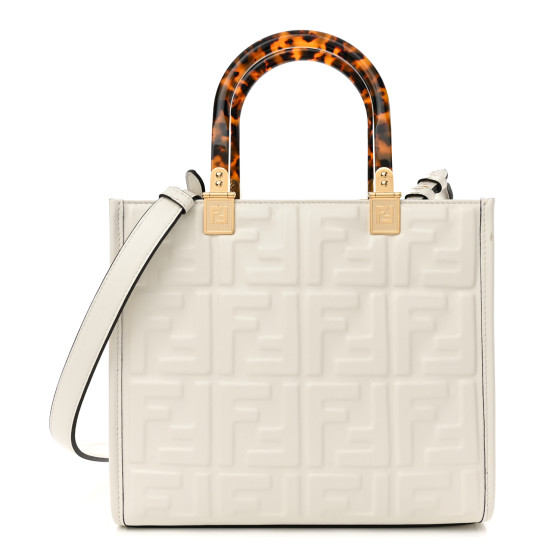 【送料&関税込】Printed Plexiglass And l Forever Fendi N FENDI Vitello Plexiglass FF Embossed Medium Fendi Sunshine