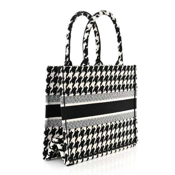 CHRISTIAN DIOR Canvas Macro Houndstooth Embroidered Medium