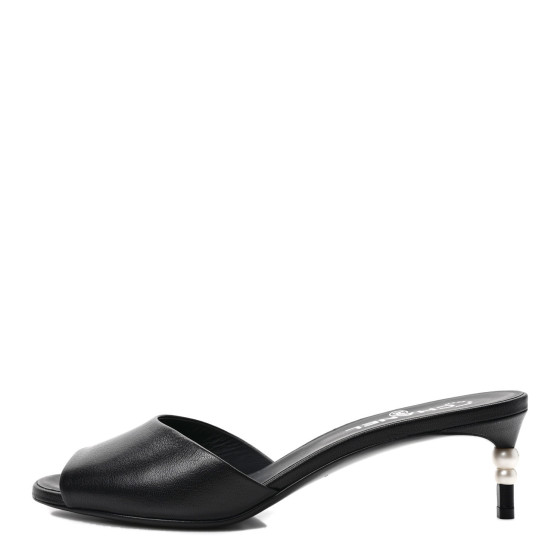 CHANEL シャネル ココマーク ブラック ミュール black mules シャネル/サンダル/ミュール/ココマーク/リボン/フリル/ブラック
