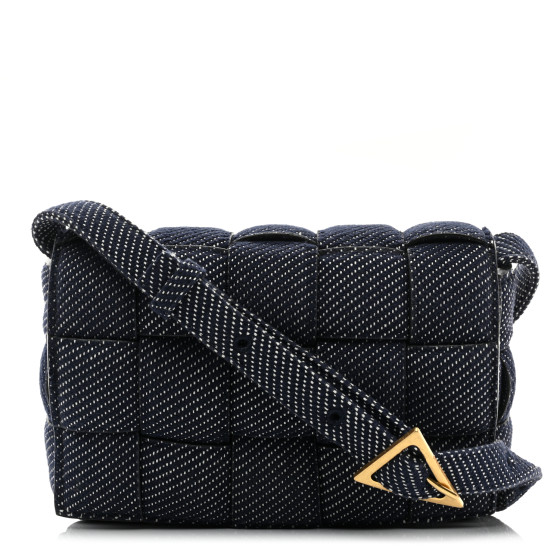 BOTTEGA VENETA Denim Maxi Intrecciato Padded Cassette High