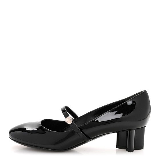 LOUIS VUITTON Patent Uniformes Silhouette 40mm Pumps 37