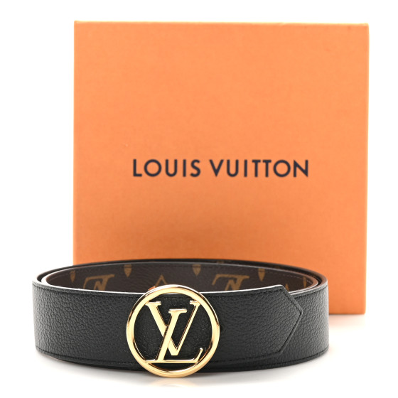 LOUIS VUITTON Monogram LV Circle 35mm Reversible Belt 85 34