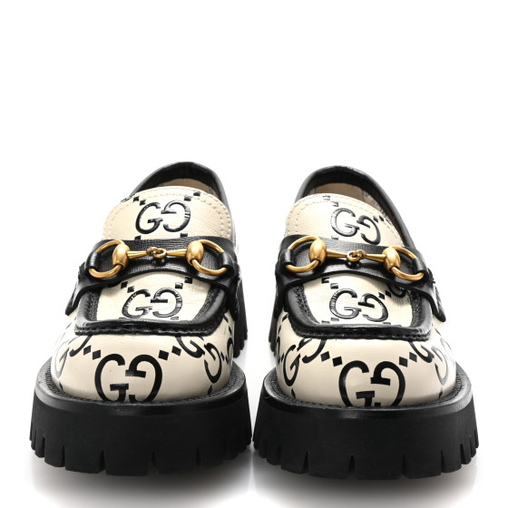 GUCCI Azalea Calfskin GG Monogram Bi-Color Debossed Womens