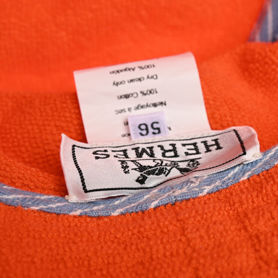 HERMES Cotton Eden Bucket Hat 56 Geranium 1700494 | FASHIONPHILE