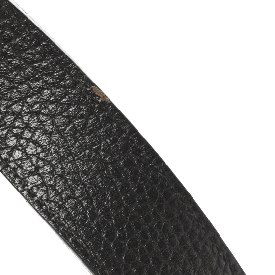 GUCCI Calfskin Double G Reversible 37mm Belt 85 34 Black