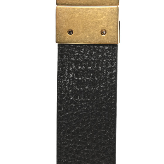 GUCCI Calfskin Double G Reversible 37mm Belt 85 34 Black