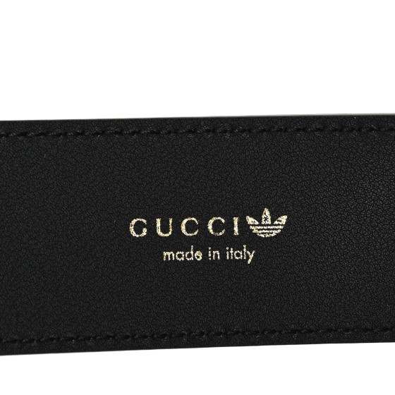 GUCCI ブラック ベルト GGロゴ 80-32 New Authentic Women Gucci Monogram GG Big Logo Leather Belt