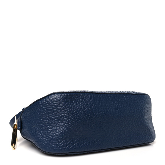 BURBERRY Heritage Grain Small Orchard Bowling Bag Navy Blue