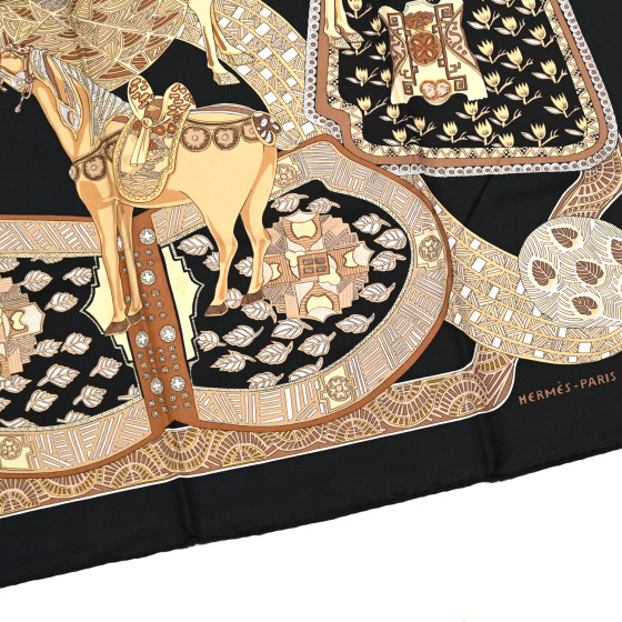 HERMES Silk Art Des Steppes Scarf 90 1686718 | FASHIONPHILE