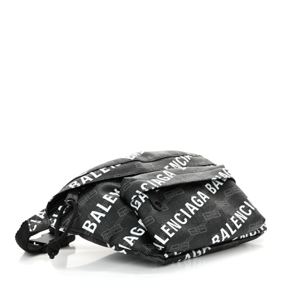 BALENCIAGA Coated Canvas BB Monogram Allover Logo Medium