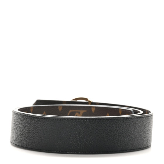 LOUIS VUITTON Monogram LV Circle 35mm Reversible Belt 85 34
